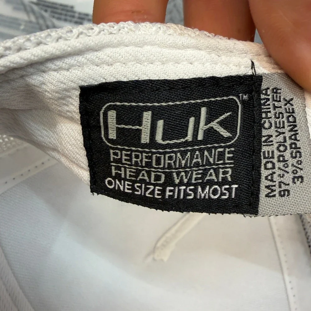 Huk Performance Trucker Hat Blue Camo White Mesh Snapback Fishing Cap